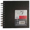 Spiral-bound black sketchbook with a front label reading 'Sketch Esquisse Croquis' on the textured cover.