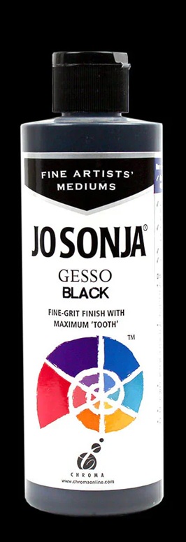 Chroma's Jo Sonja Black Gesso - (8.4oz/250ml)  3713