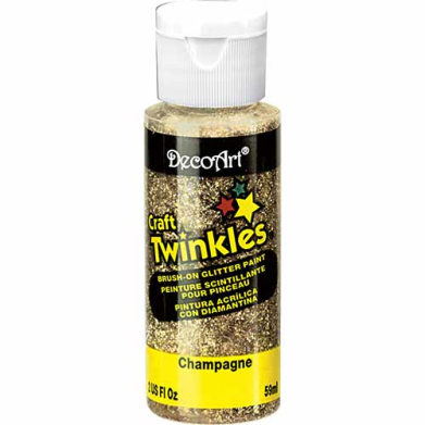DecoArt Craft Twinkles Glitter Paint - (2oz/59ml) Champagne