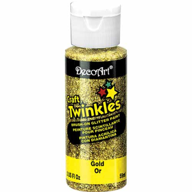 DecoArt Craft Twinkles Glitter Paint - (2oz/59ml) Gold