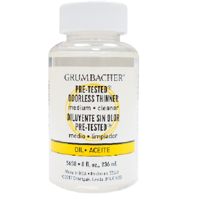 Grumbacher Pre-Tested Odorless Thinner - (8oz/237ml)  565-8