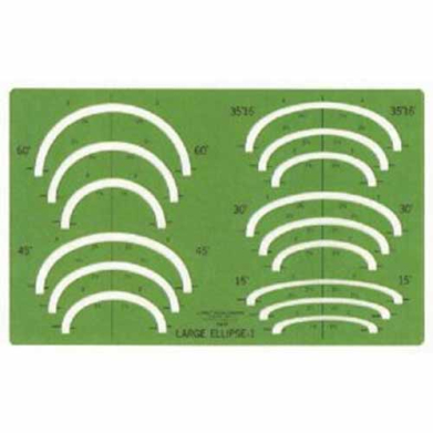 Westcott Stencils Template - Large Ellipse #1