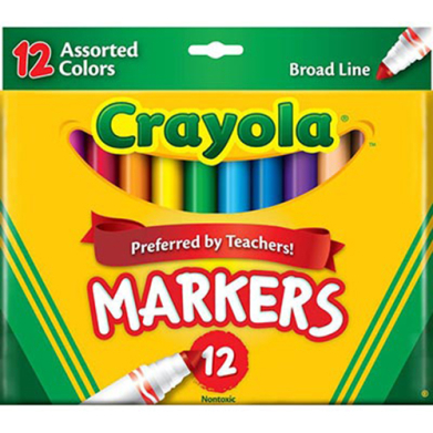 Crayola Broad Line Markers - (12 Pack) Assorted Colors