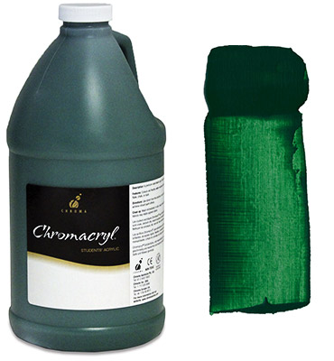 Chromacryl Acrylic Paint  2 Liter (67.7oz)- Green Deep