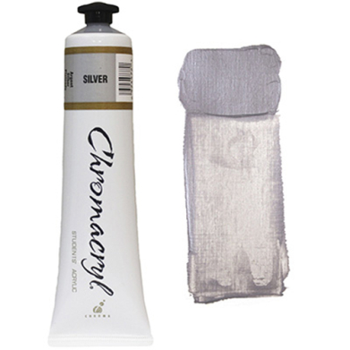 Chromacryl Acrylic Paint - (2.5oz/74ml) Silver