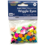 Creativity Street Wiggle Eyes - (100 Pack) Assorted Sizes & Neon Colors