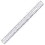 Charles Leonard Clear Plastic Ruler 12in