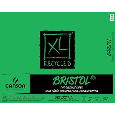 Canson XL Recycled Bristol Pad 19" x 24" - (25 Sheets, 96lb)