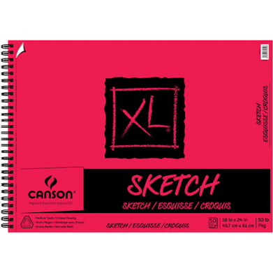 Canson XL Sketch Pad 18" x 24" - (50 Sheets, 50lb) Wire Bound