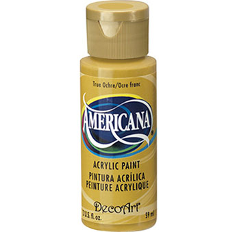 DecoArt Americana Acrylic Paint - (2oz/59ml) True Ochre D