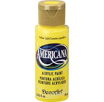 DecoArt Americana Acrylic Paint - (2oz/59ml) Yellow Light D