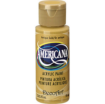 DecoArt Americana Acrylic Paint - (2oz/59ml) Antique Gold