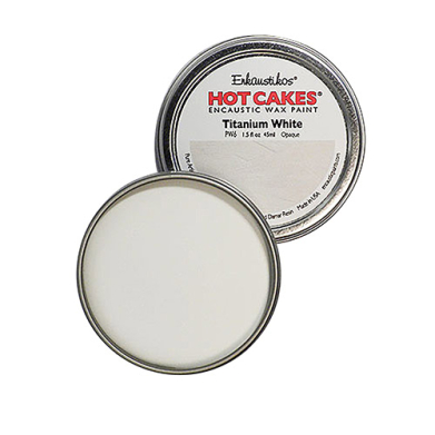 Enkaustikos Hot Cakes Encaustic Wax Paint - (1.5oz/45ml) Titanium White
