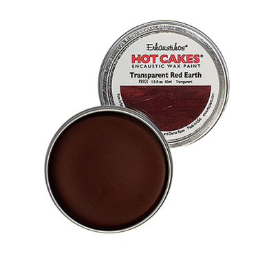 Enkaustikos Hot Cakes Encaustic Wax Paint - (1.5oz/45ml) Transparent Red Earth