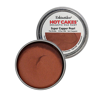 Enkaustikos Hot Cakes Encaustic Wax Paint - (1.5oz/45ml) Super Copper Pearl