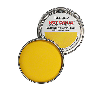 Enkaustikos Hot Cakes Encaustic Wax Paint - (1.5oz/45ml) Cadmium Yellow Medium