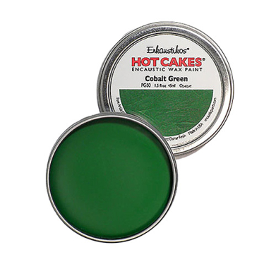 Enkaustikos Hot Cakes Encaustic Wax Paint - (1.5oz/45ml) Cobalt Green