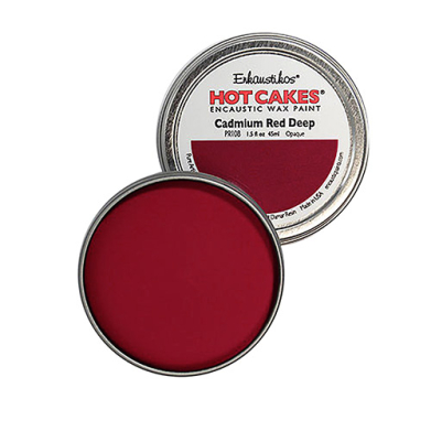 Enkaustikos Hot Cakes Encaustic Wax Paint - (1.5oz/45ml) Cadmium Red Deep