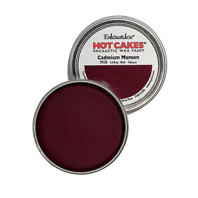 Enkaustikos Hot Cakes Encaustic Wax Paint - (1.5oz/45ml) Cadmium Maroon