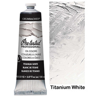 Grumbacher Pre-Tested Professional Oil Colors - (5.07oz/150ml) Titanium White