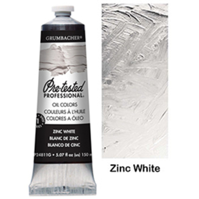 Grumbahcer Pre-Tested Professional Oil Colors - (5.07oz/150ml) Zinc White