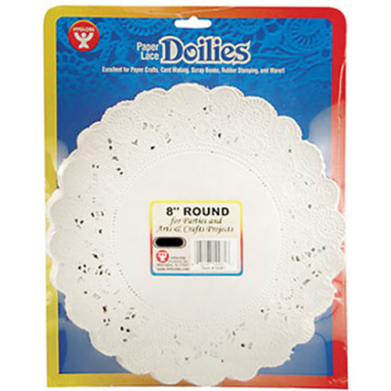 Hygloss Paper Lace Doilies 8" - (36 Pack) White Round