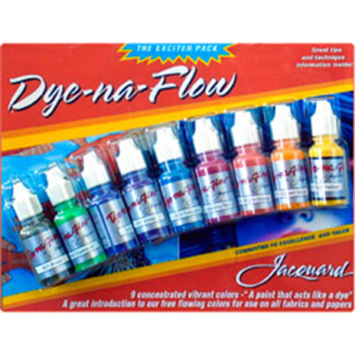 Jacquard Dye-Na-Flow Fabric Paint Exciter Pack - (9 Pack) Vibrant Colors