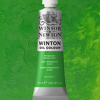 Winsor & Newton Winton Oil Colour Paint - (1.25oz/37ml) Permanent Green Light