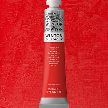Winsor & Newton Winton Oil Colour Paint - (6.75oz/200ml) Cadmium Red Medium