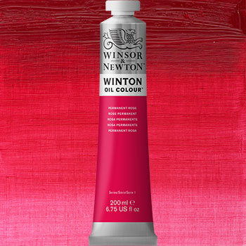Winsor & Newton Winton Oil Colour Paint - (6.75oz/200ml) Permanent Rose
