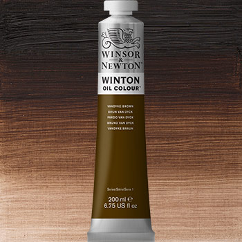 Winsor & Newton Winton Oil Colour Paint - (6.75oz/200ml) Van Dyke Brown