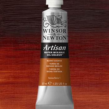 Winsor & Newton Artisan Water Mixable Oil Colour Paint - (1.25oz/37ml) Burnt Sienna