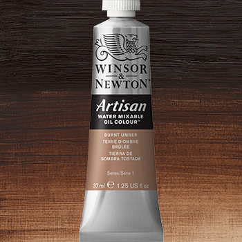 Winsor & Newton Artisan Water Mixable Oil Colour Paint - (1.25oz/37ml) Burnt Umber