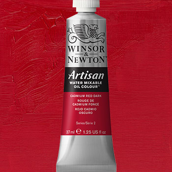 Winsor & Newton Artisan Water Mixable Oil Colour Paint - (1.25oz/37ml) Cadmium Red Dark
