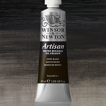 Winsor & Newton Artisan Water Mixable Oil Colour Paint - (1.25oz/37ml) Ivory Black