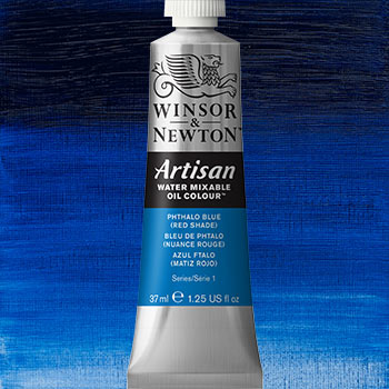 Winsor & Newton Artisan Water Mixable Oil Colour Paint - (1.25oz/37ml) Phthalo Blue (Red Shade)