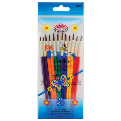 Royal Langnickel Big Kids Choice 12 Pack Paint Brushes