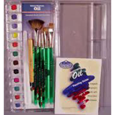 Royal Langnickel Deluxe Beginner Brush Set w/ Palette Set for Oils  SET-OIL1000