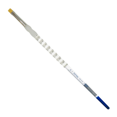 Royal Langnickle Soft-Grip Golden Taklon Brush - Long Handle, Bright #2