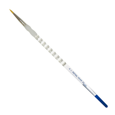 Royal Langnickle Soft-Grip Golden Taklon Brush - Long Handle, Round #2