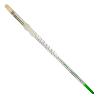Royal Langnickel Soft-Grip Bristle Brush - Long Handle, Filbert #6