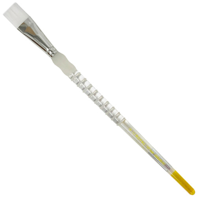 Royal Langnickel Soft-Grip White Taklon Brush - Long Handle, Bright #12