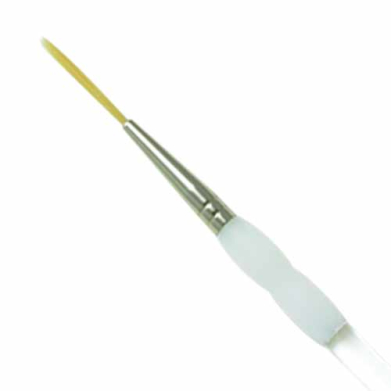 Royal Langnickel Soft-Grip Golden Taklon Brush - Short Handle, Script Liner #20/0