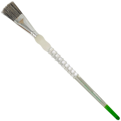 Royal Langnickel Soft-Grip Bristle Fitch Brush - Long Handle, Glaze 1"