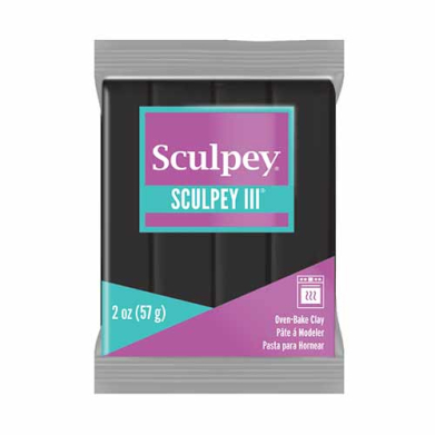 Sculpey III Oven-Bake Clay (2oz bar) - Black