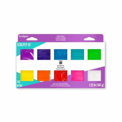 Sculpey III Oven-Bake Clay Multipack - (10 Count) Bright Ideas