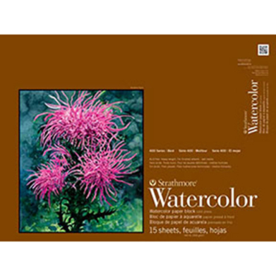 Strathmore 400 Series Watercolor Block ( 472 ) 11" x 15" - (15 Sheets, 140lb) Cold Press