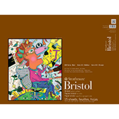 Strathmore 400 Series Bristol Pad ( 475 ) 18" x 24" - (15 Sheets, 2ply) Vellum, Tape Bound