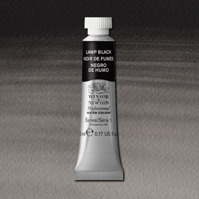 Winsor & Newton Professional Water Colour  (.17oz/5ml) Lamp Black