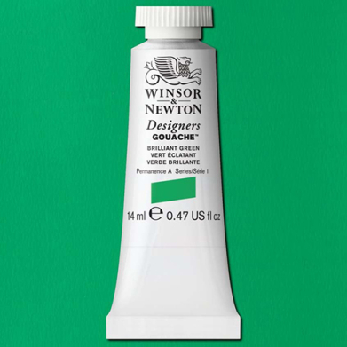 Winsor & Newton Designers Gouache  (0.47oz/14mL) Brilliant Green